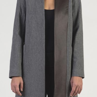 Leather Detail Jacket